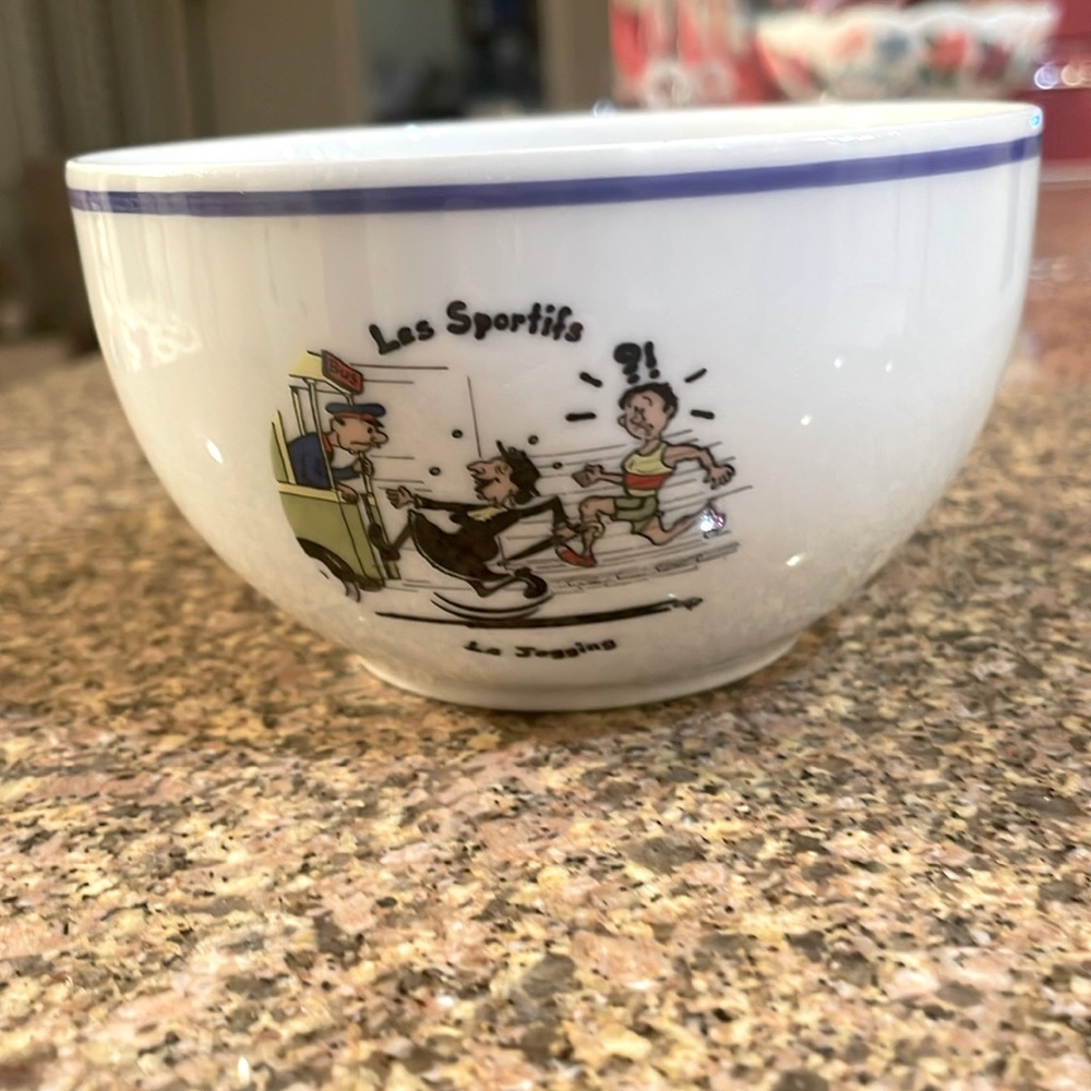 RARE Vintage Defaye-Medard Limoges France fine Porcelaine child’s cereal bowl